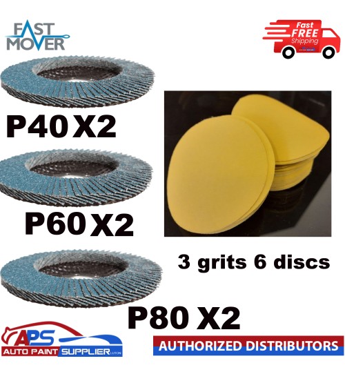 FAST MOVER TOOLSFLAP DISC, ZIRCONIUM,3 grits 6 discs 